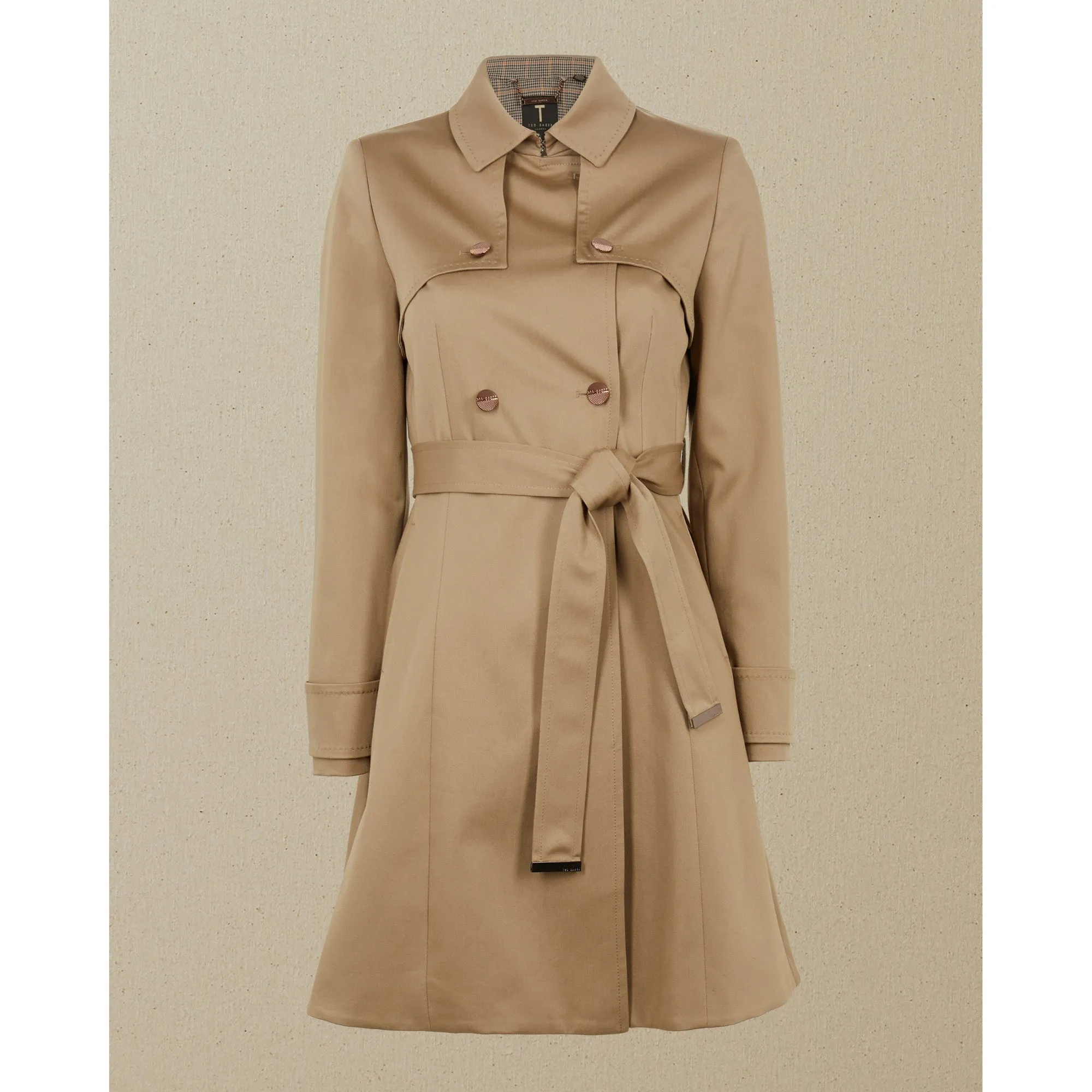 Women Pandura-Fitted Mac Coat - Tan
