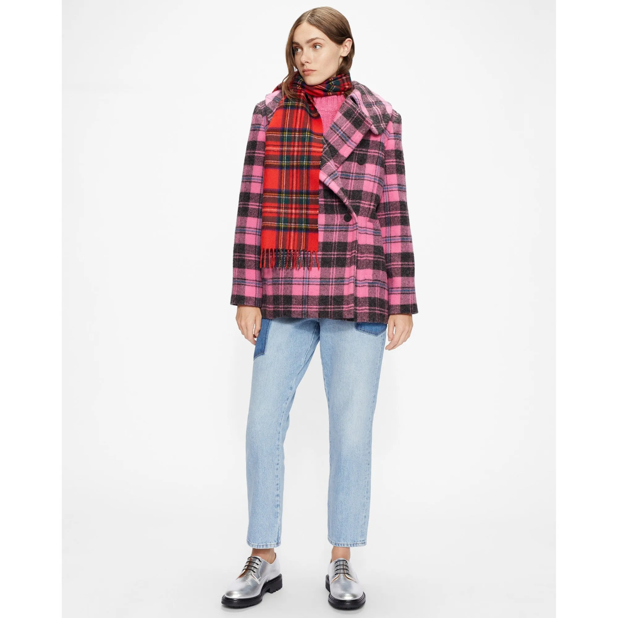 Women Wmo-Calcott-Tweed Coat - Pink