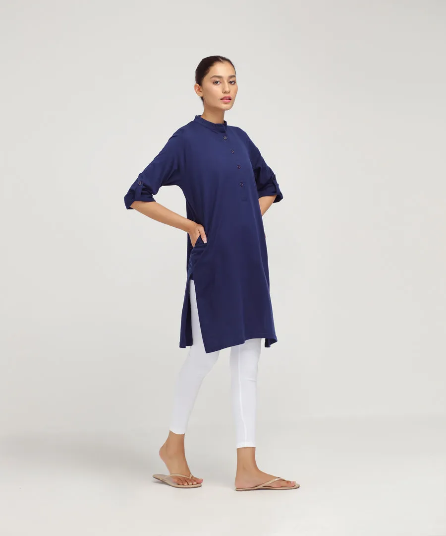 Women's Roll Up Sleeve Tunic Shirt