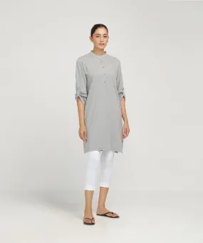 Women's Roll Up Sleeve Tunic Shirt