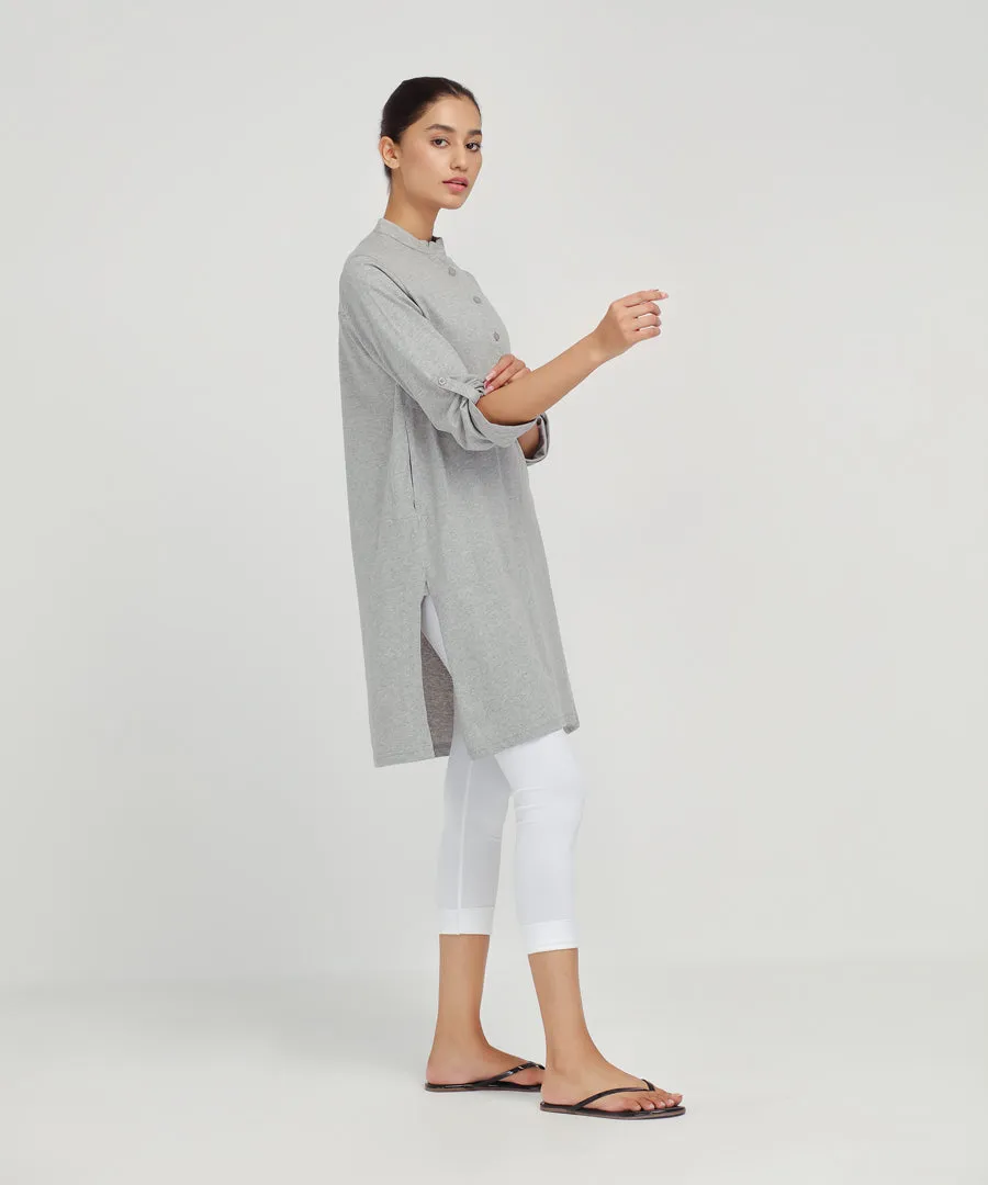 Women's Roll Up Sleeve Tunic Shirt