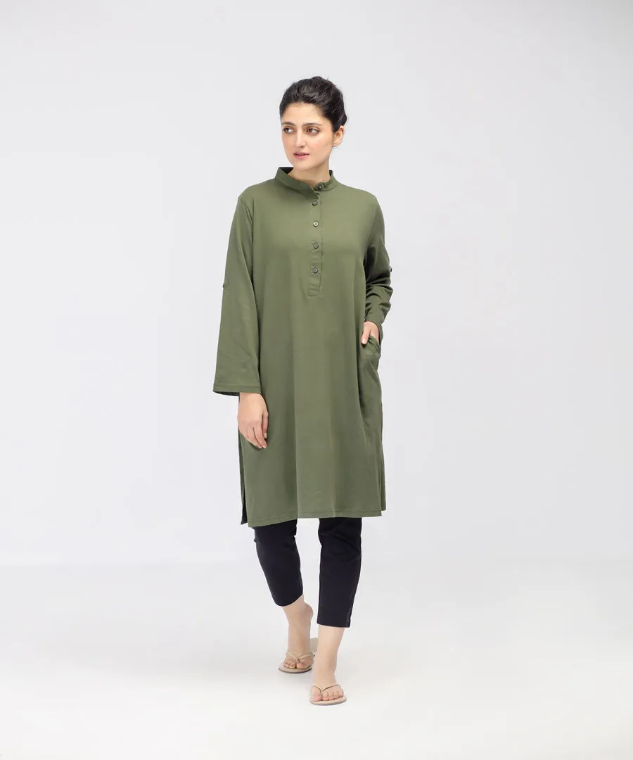 Women's Roll Up Sleeve Tunic Shirt