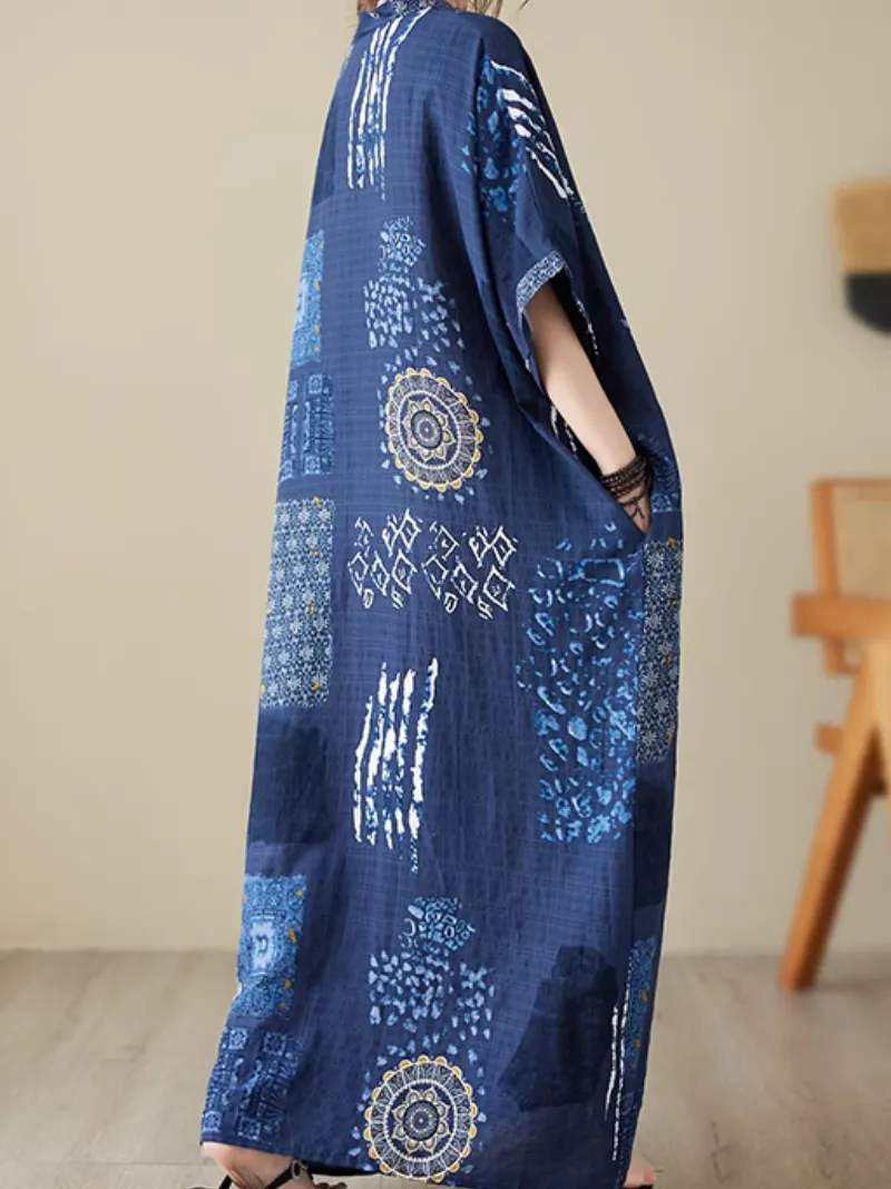You Made Me Bat Sleeve Kaftan Dress